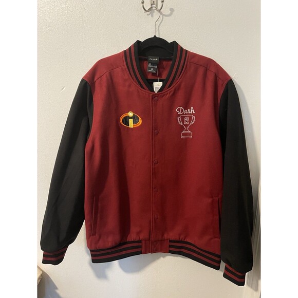 Disney Other - Disney Pixar The Incredibles Dash Parr Logo Varsity Jacket Large NWT